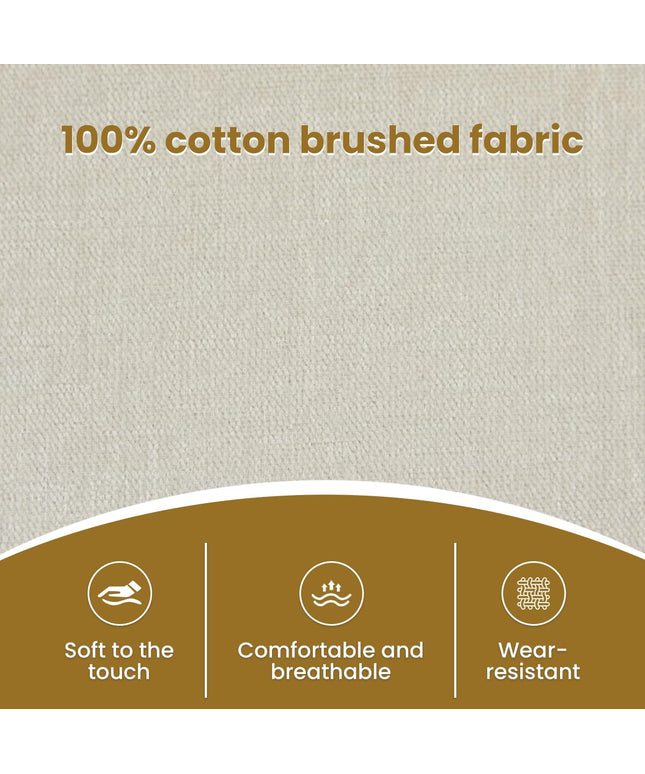 Jonpony Oversized Accent Chair with Ottoman Double-Layer Seat Cushion for Spacious Living Room, Modern Accent Chair with Removable Ottoman for Bedroom, Soft Durable Fabric Sturdy Backrest Home Office,Beige