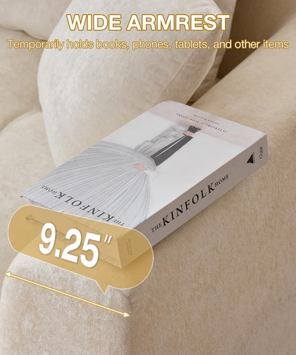 JONPONY 110" Cloud Sectional Couch for Living Room, Upholstered L-Shape Modular Sofa with Movable Ottoman, 3-Seater Deep-Seat Foam Couch, Comfortable Convertible Sectional for Home & Apartment（Beige）